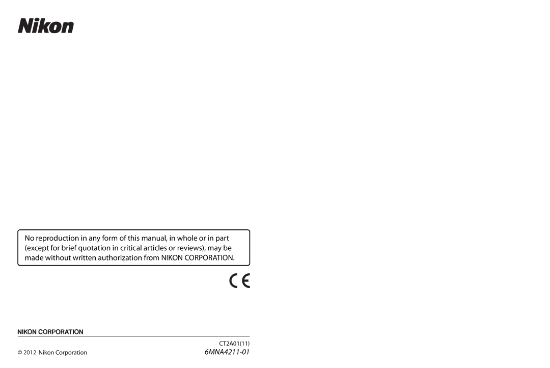 Nikon L310, 26331 user manual CT2A0111 