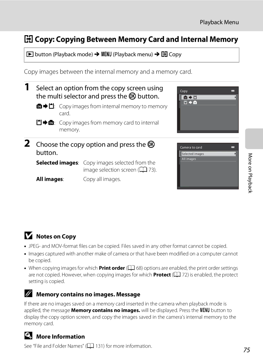 Nikon 26331, L310 user manual Select an option from the copy screen using, Multi selector and press the kbutton 