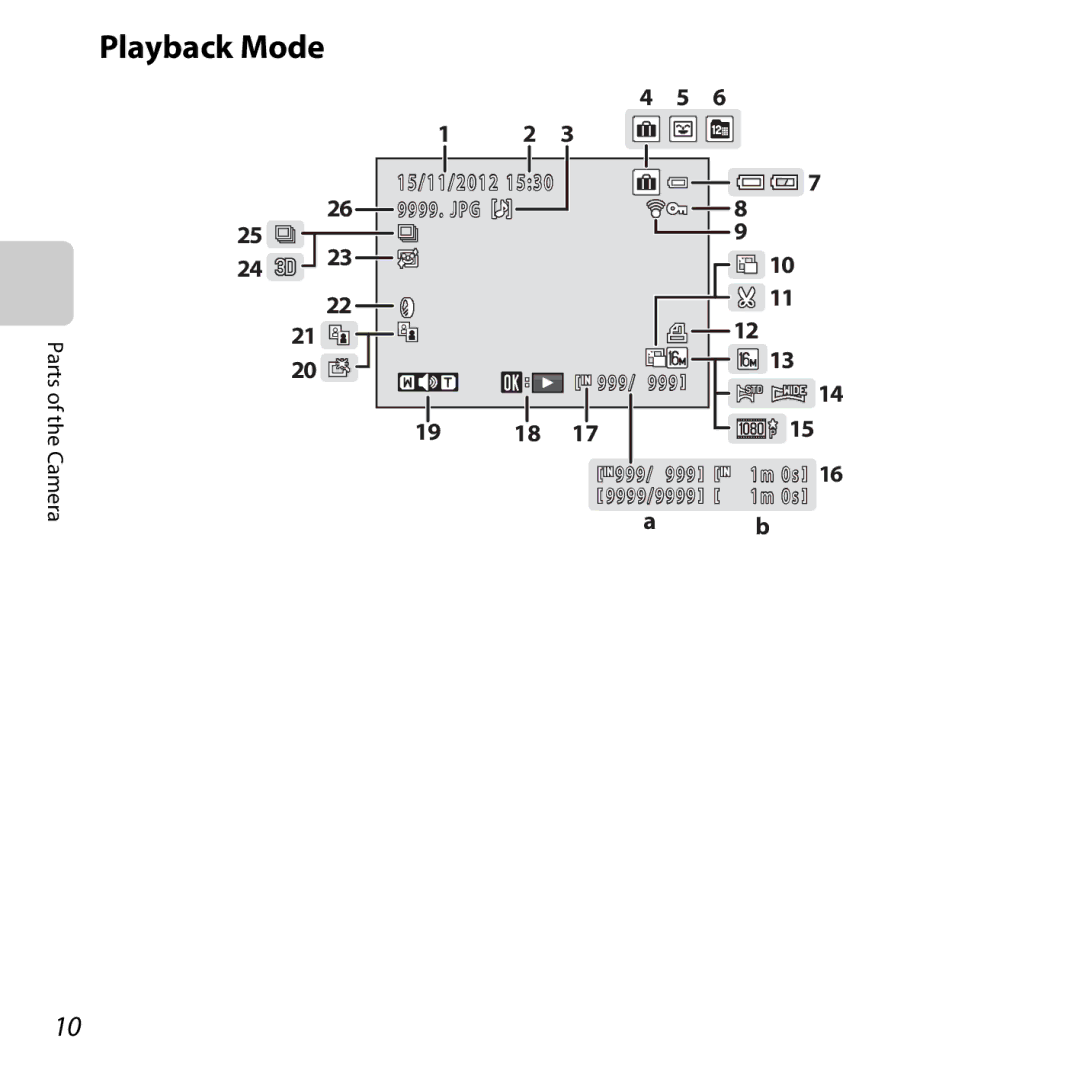 Nikon L610 Red, L610 Black, COOLPIXL610SIL, COOLPIXL610BLK, 6MNA8611-02, CT2H02 manual Playback Mode 