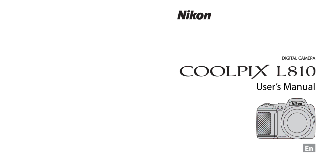 Nikon COOLPIXL810BLUE, COOLPIXL810RED, COOLPIXL810BLK user manual User’s Manual 