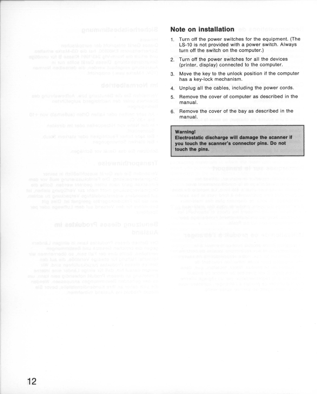 Nikon LS-10E instruction manual 