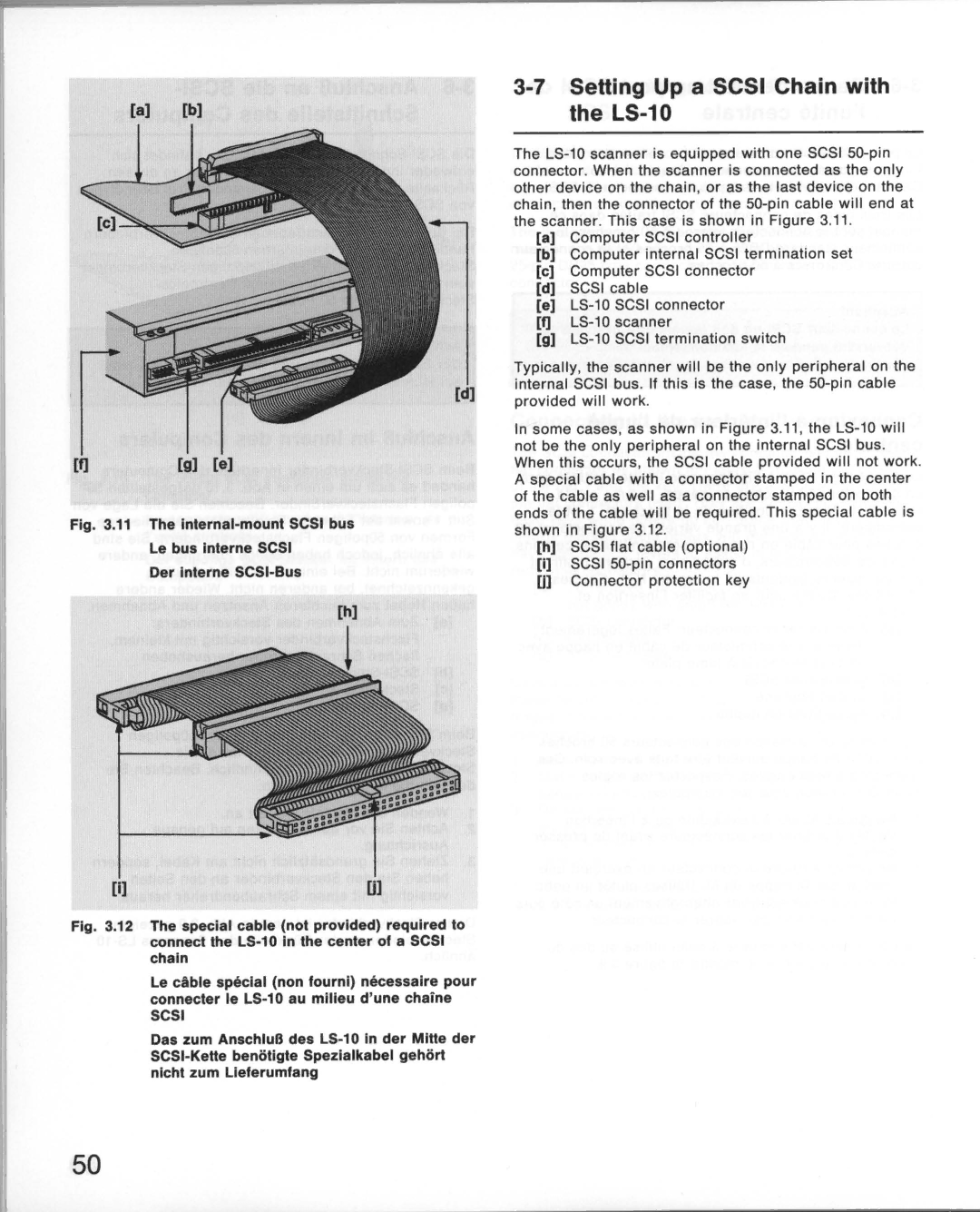 Nikon LS-10E instruction manual SeHing Up a Scsi Chain with the LS-10 