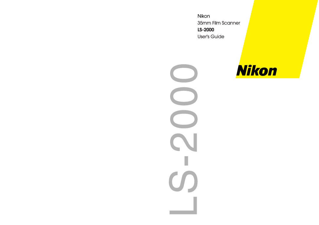 Nikon LS-2000 manual 