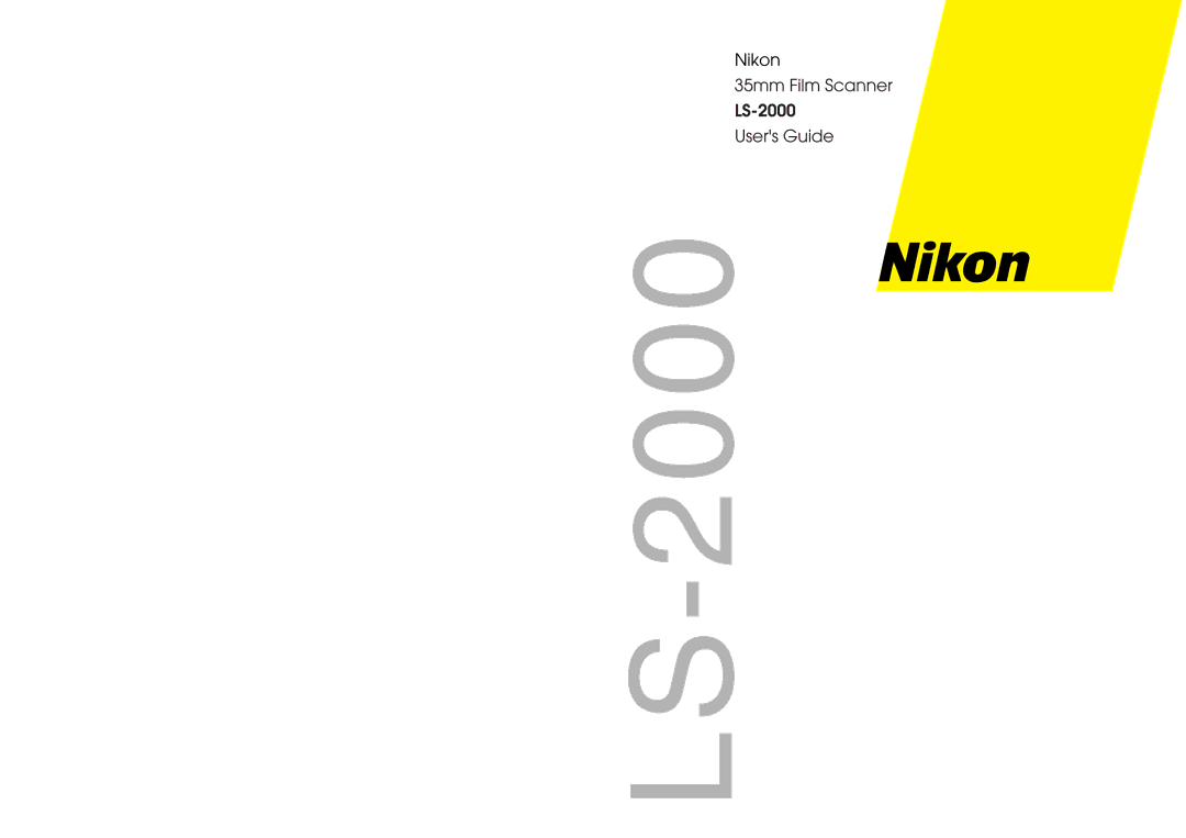 Nikon LS-2000 manual 