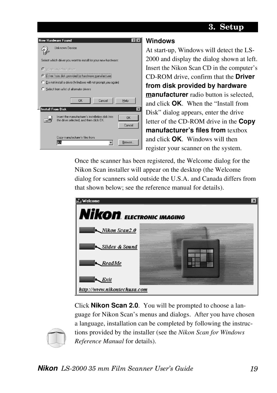 Nikon LS-2000 manual From disk provided by hardware 