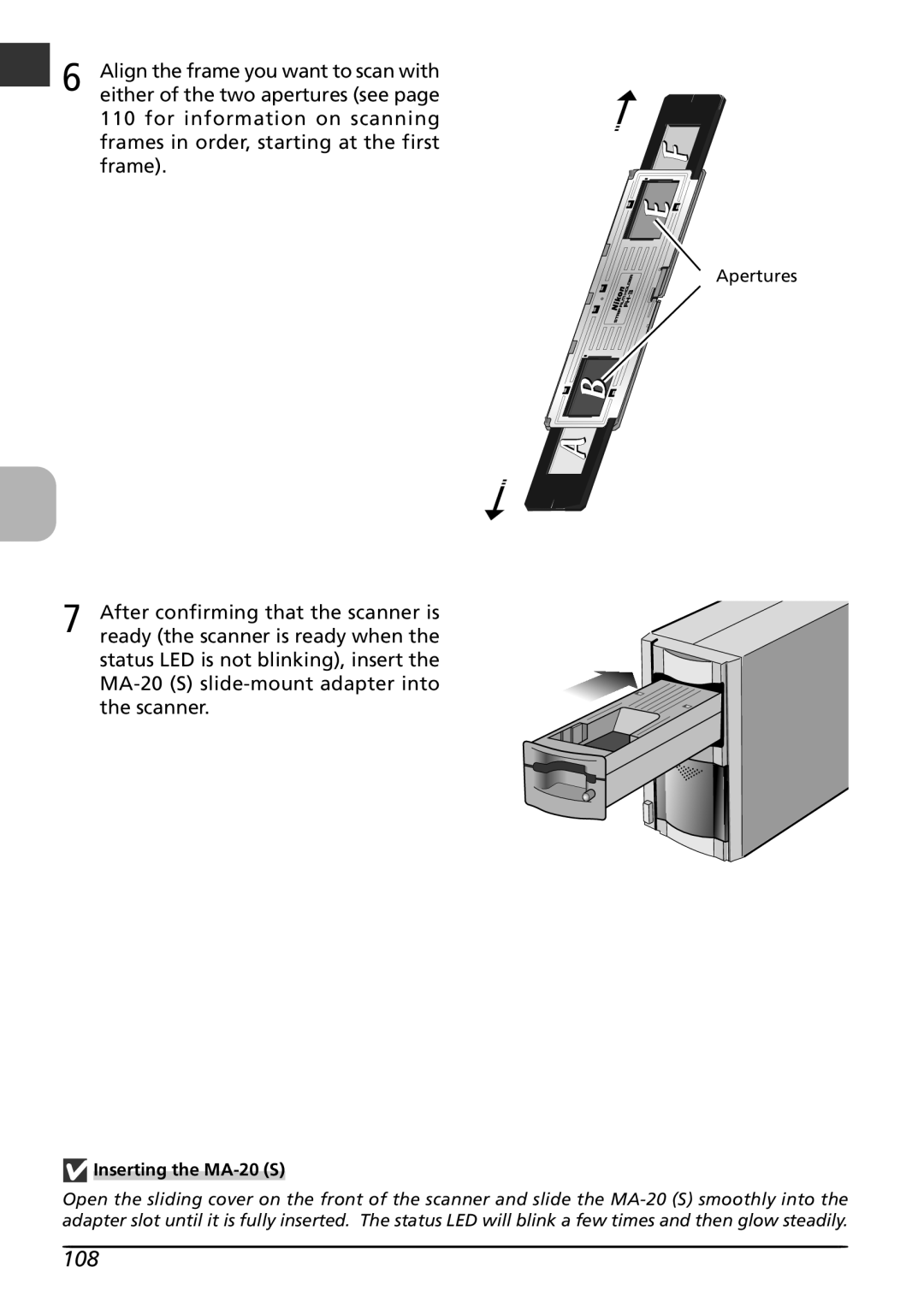Nikon LS4000 user manual Align the frame you want to scan with 