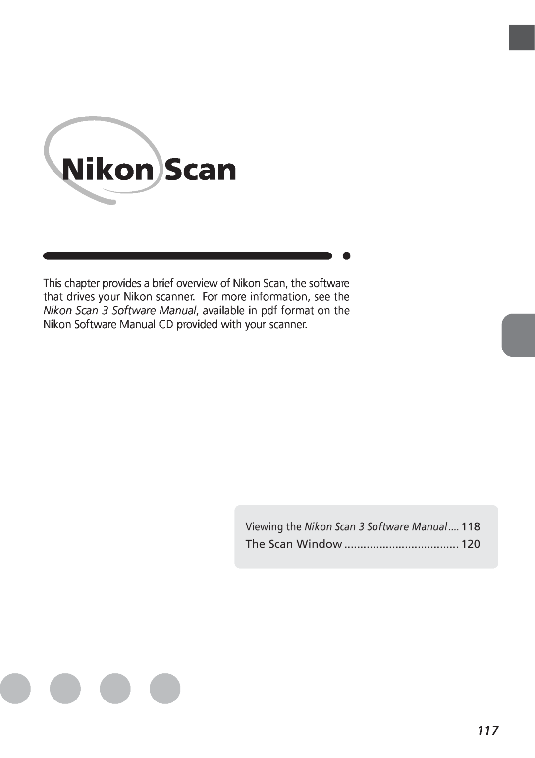 Nikon LS4000 user manual Viewing the Nikon Scan 3 Software Manual 