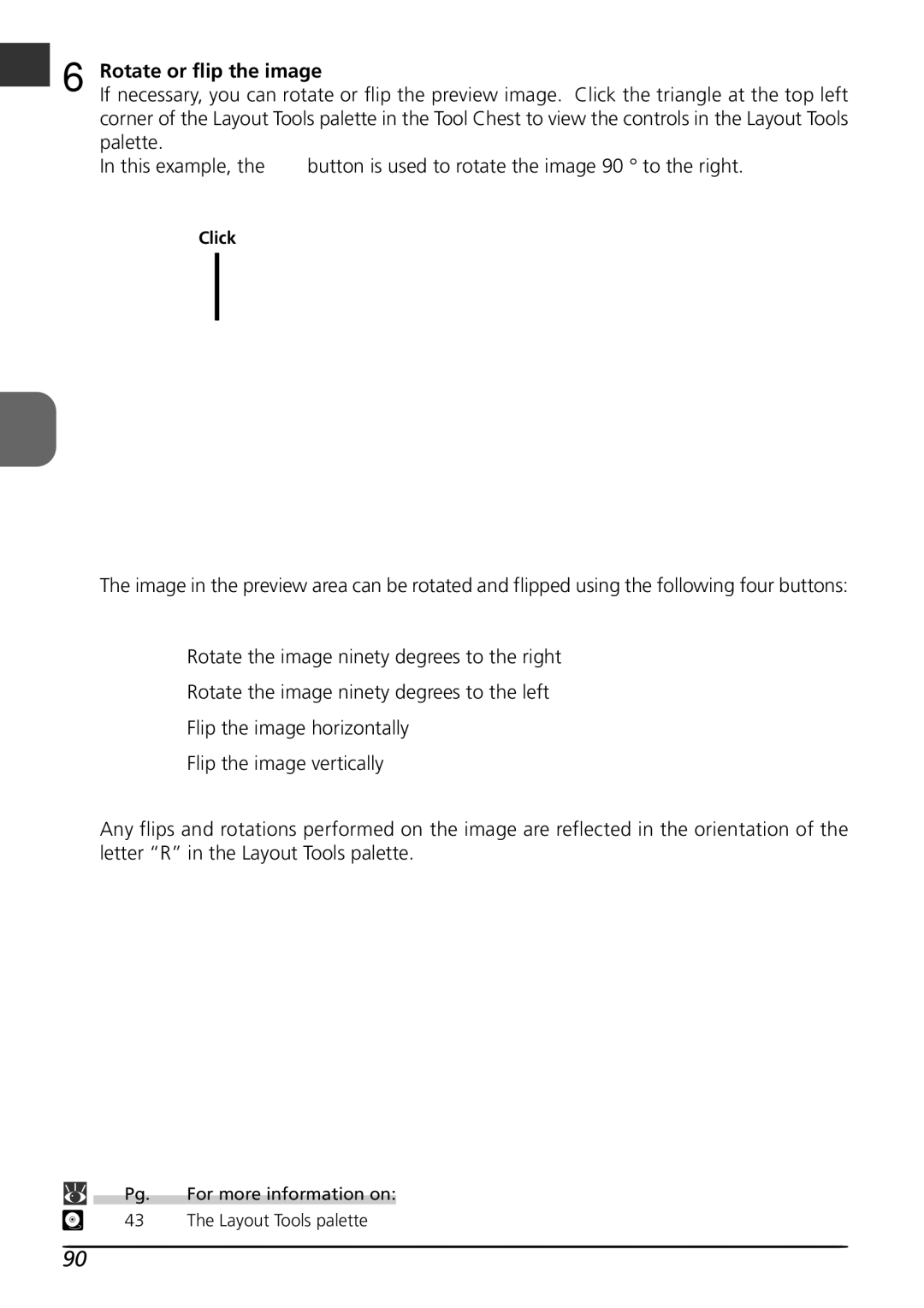 Nikon LS4000 user manual Rotate or flip the image 