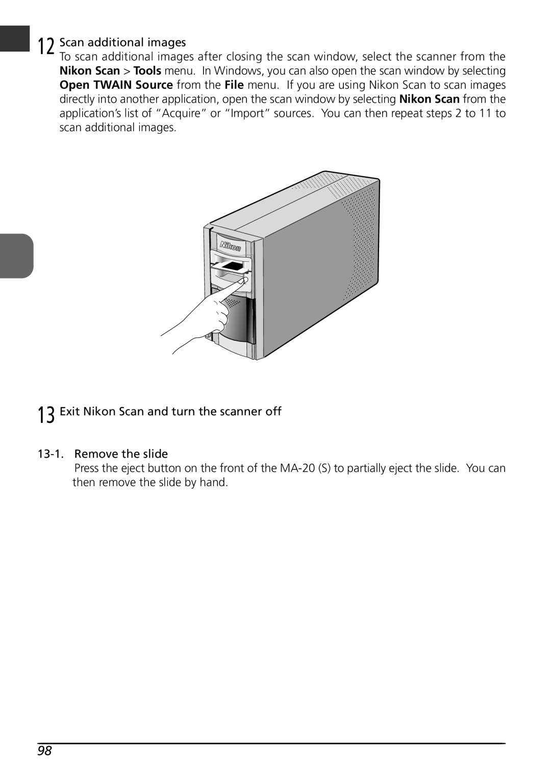 Nikon LS4000 user manual 