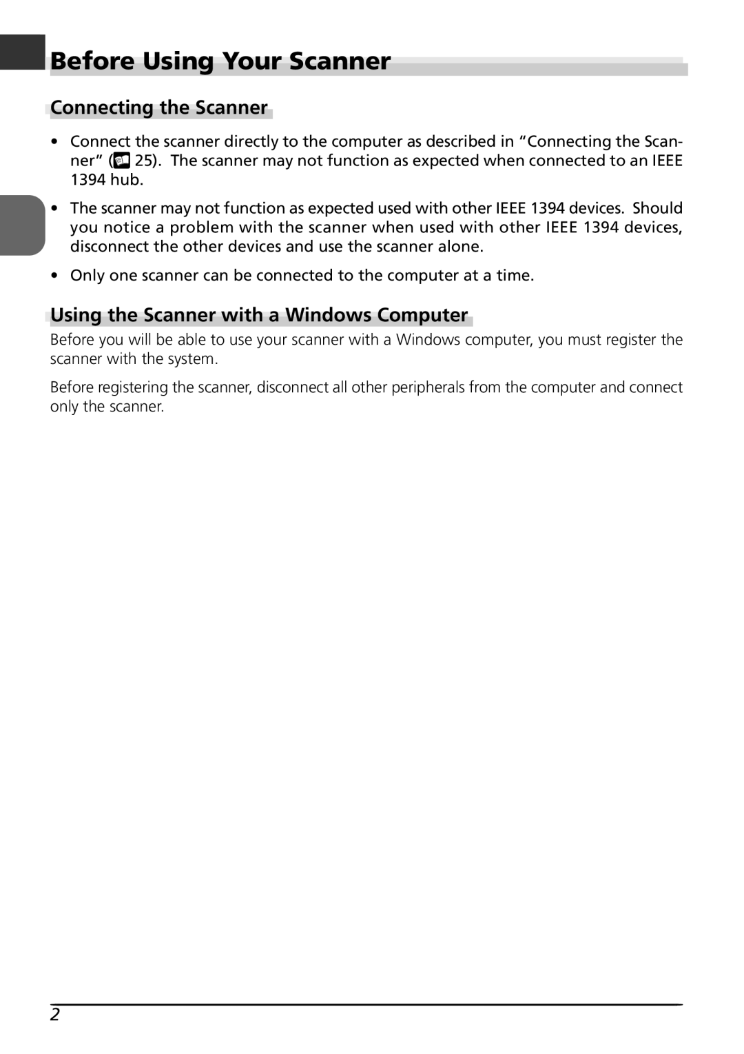 Nikon LS4000 user manual En Before Using Your Scanner, Connecting the Scanner, Using the Scanner with a Windows Computer 