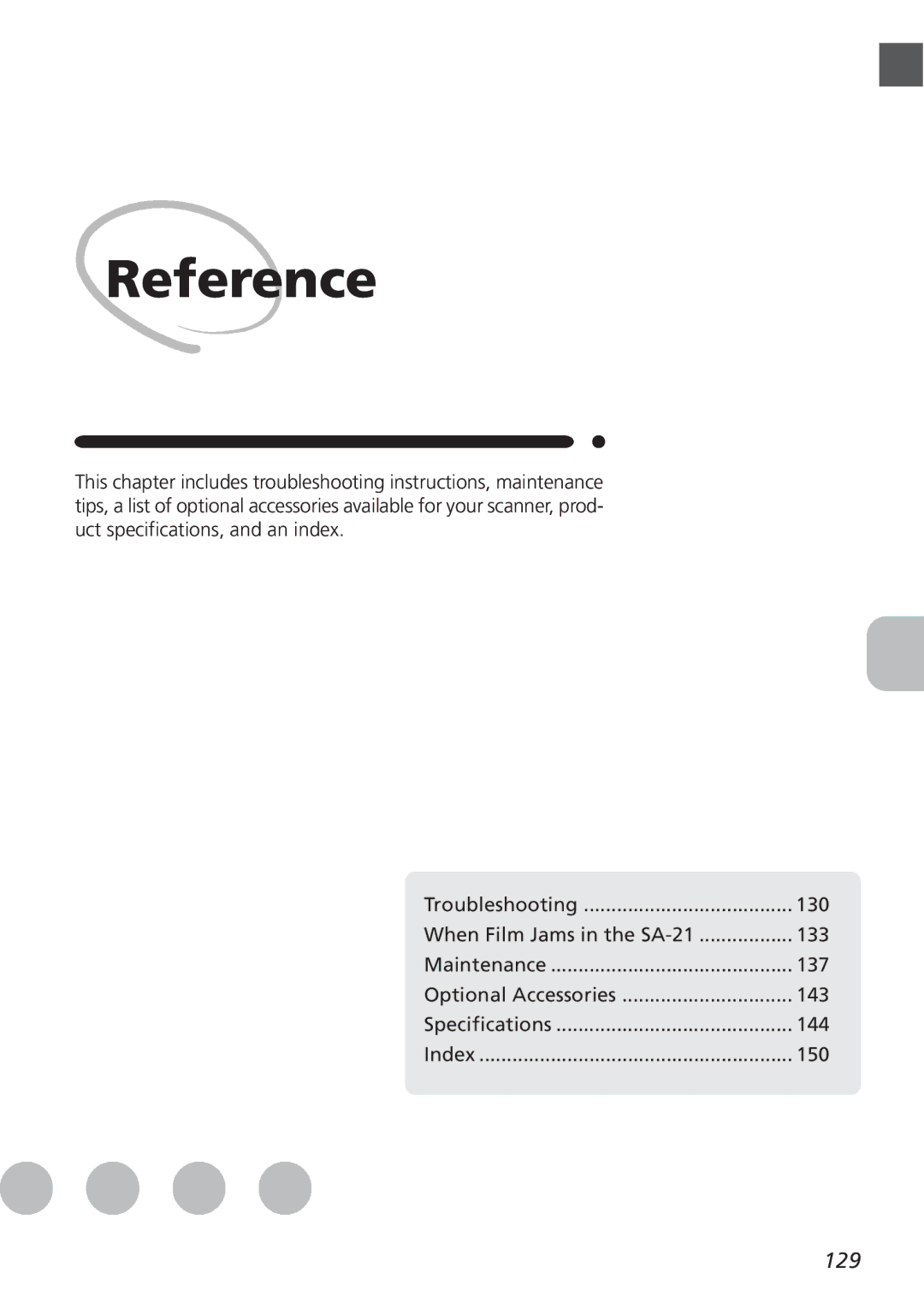 Nikon LS4000 user manual Reference, 129 