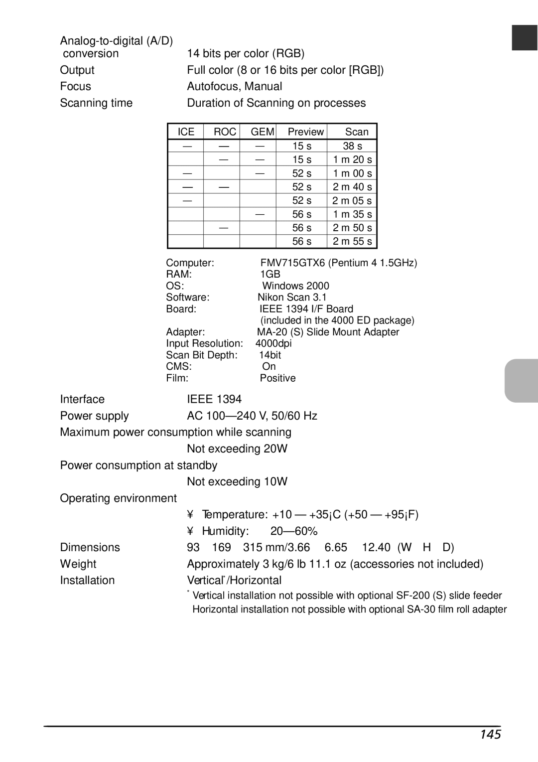 Nikon LS4000 user manual 145 