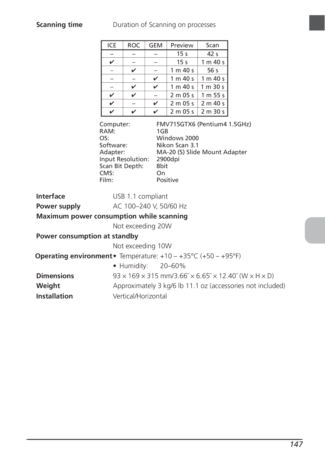 Nikon LS4000 user manual 147 