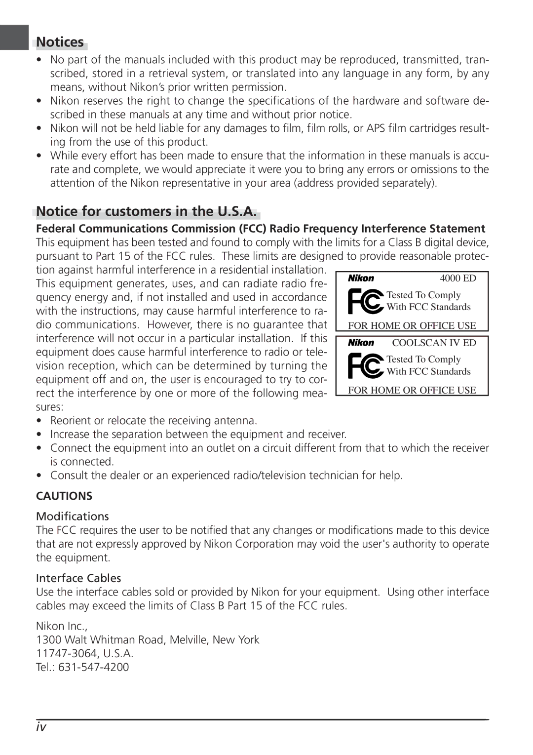 Nikon LS4000 user manual 