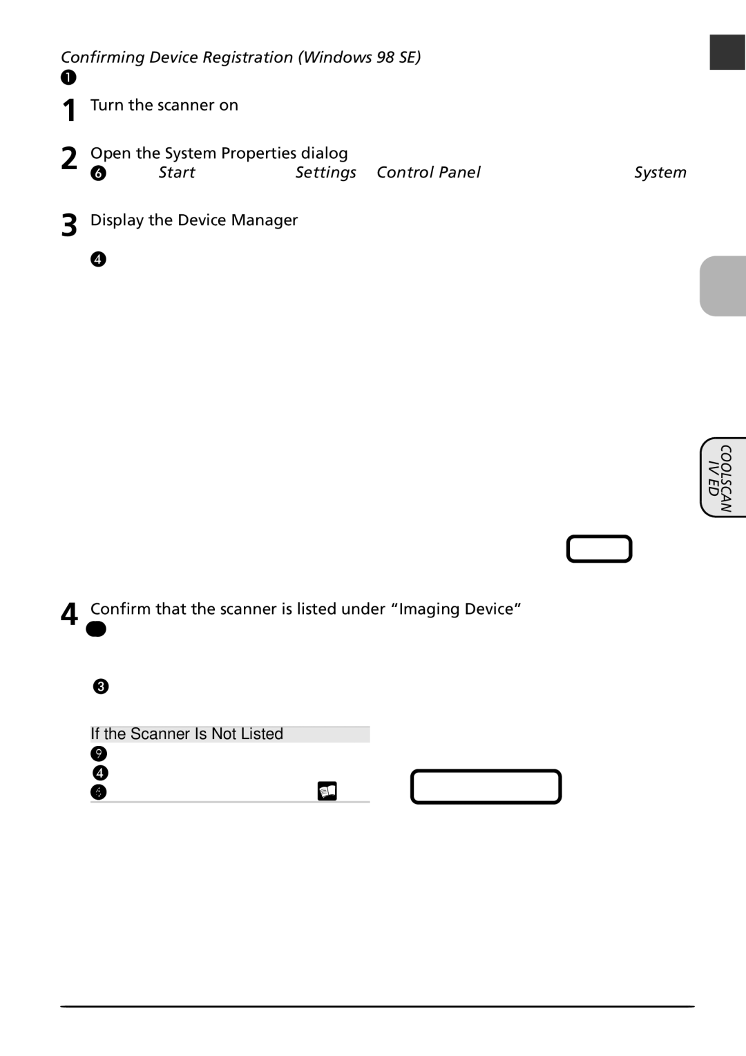 Nikon LS4000 user manual Confirming Device Registration Windows 98 SE 