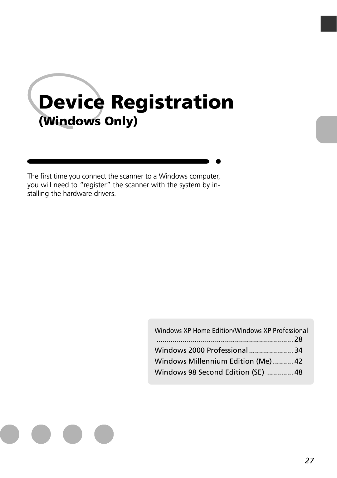 Nikon LS8000 user manual Device Registration, Windows Only 