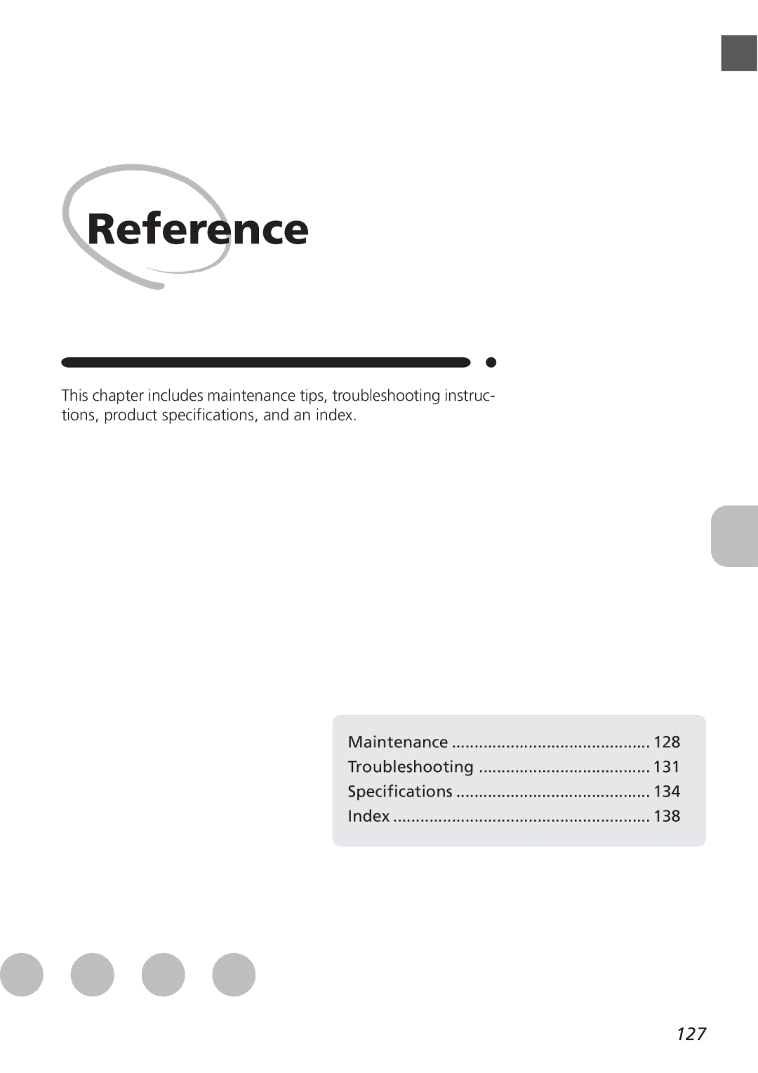 Nikon LS8000 user manual Reference, 127 