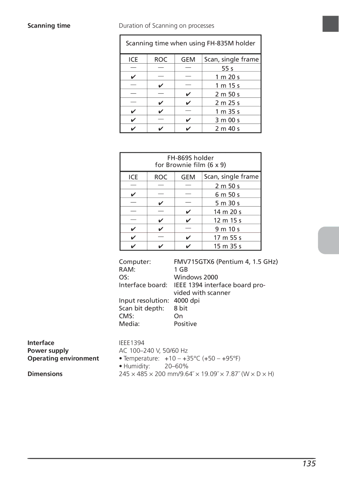 Nikon LS8000 user manual 135 