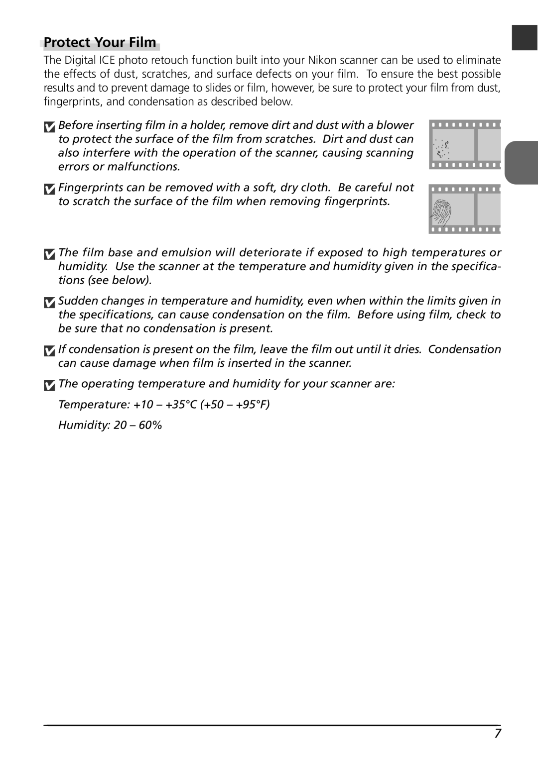 Nikon LS8000 user manual Protect Your Film 