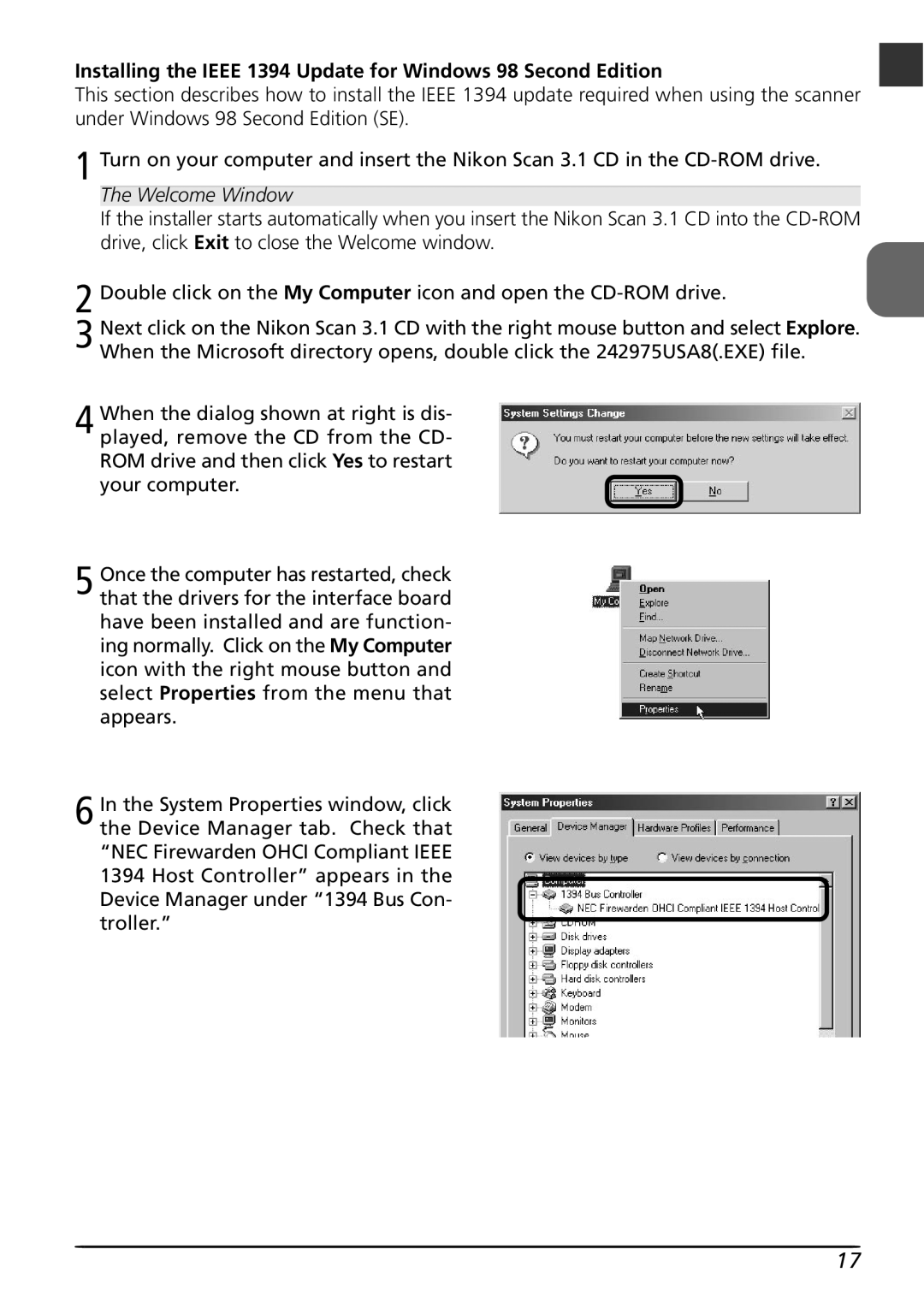 Nikon LS8000 user manual Welcome Window 