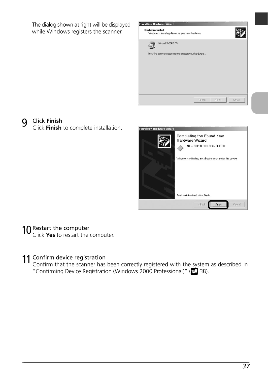 Nikon LS8000 user manual 