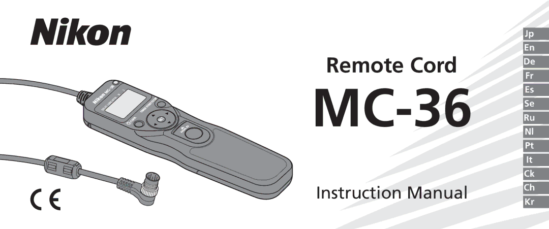 Nikon MC-36 instruction manual 