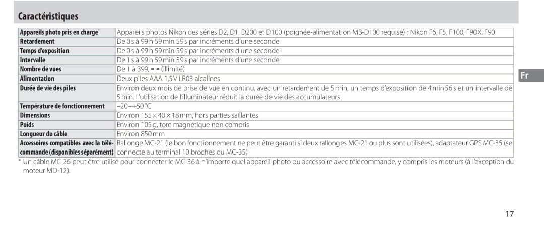 Nikon MC-36 instruction manual 