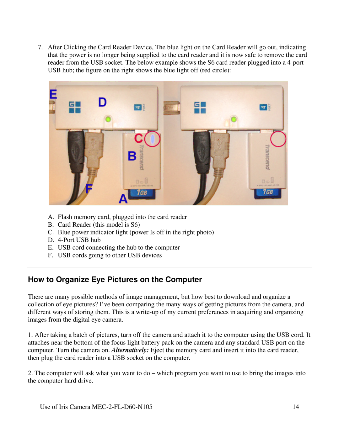 Nikon mec-2-fl-d60-n105 manual How to Organize Eye Pictures on the Computer 