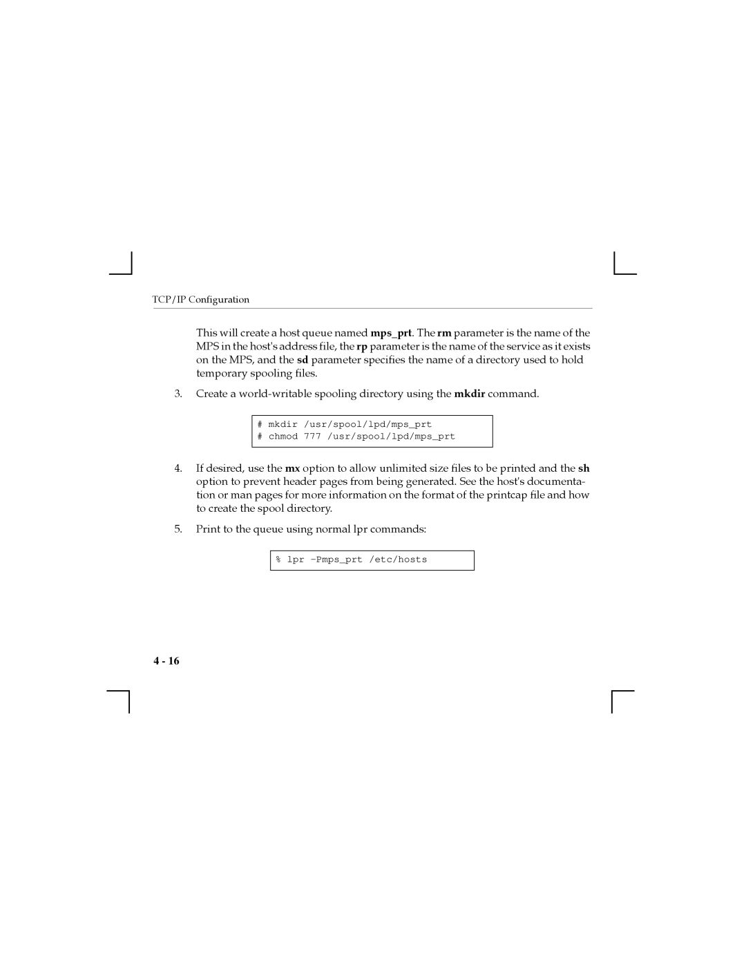 Nikon MPS1-T, MPS1-2, MPS100 manual Lpr -Pmpsprt /etc/hosts 