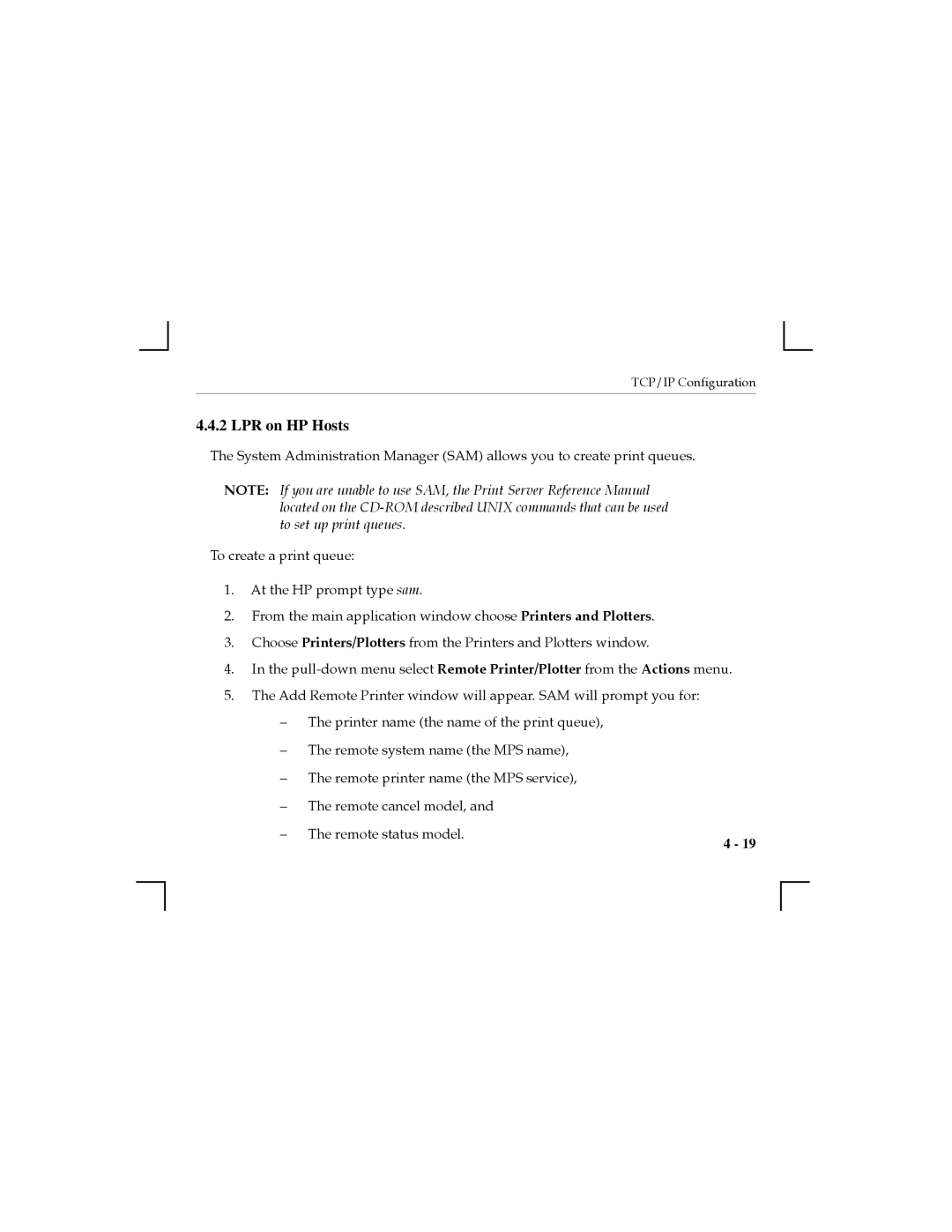 Nikon MPS1-T, MPS1-2, MPS100 manual LPR on HP Hosts 