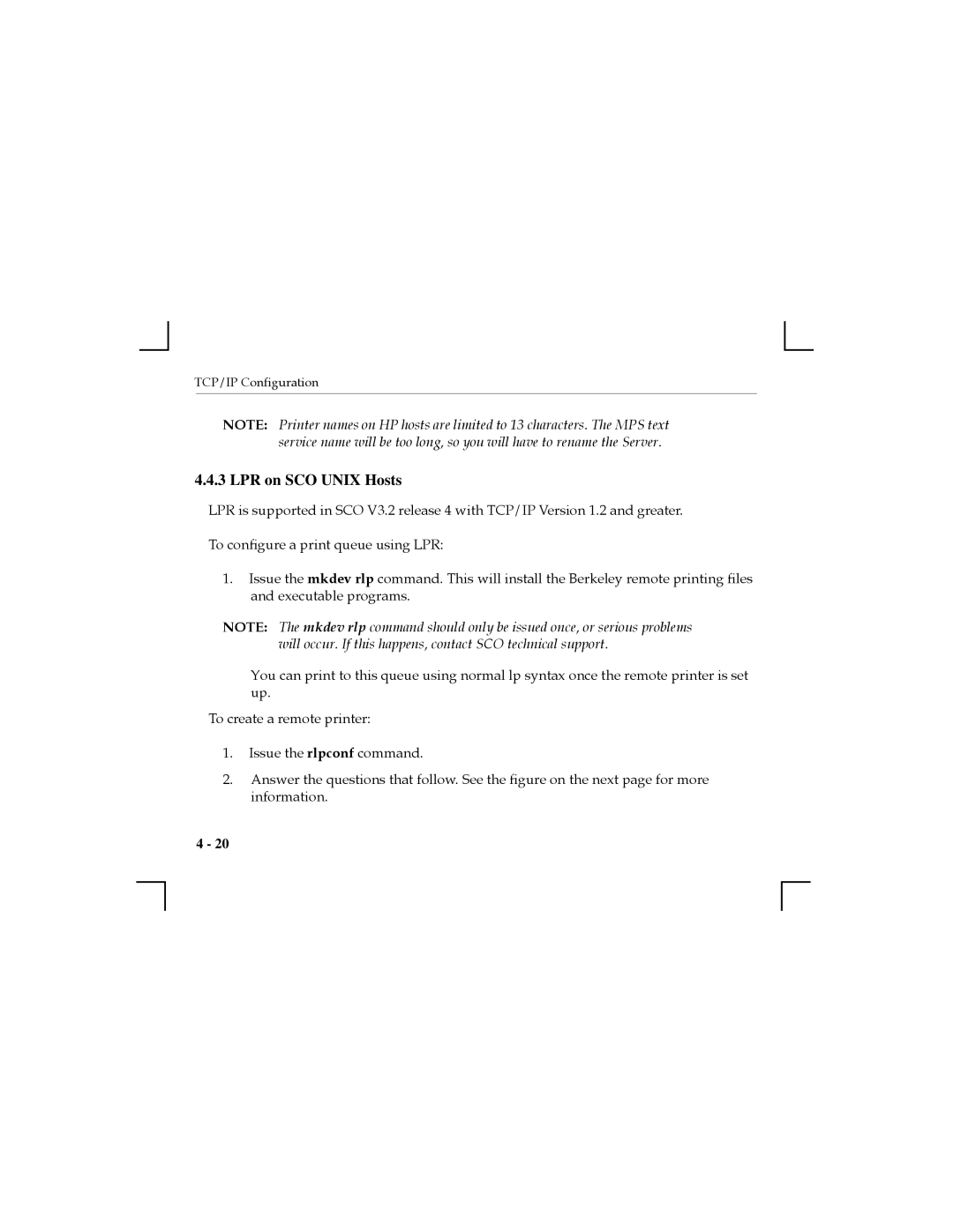 Nikon MPS100, MPS1-T, MPS1-2 manual LPR on SCO Unix Hosts 