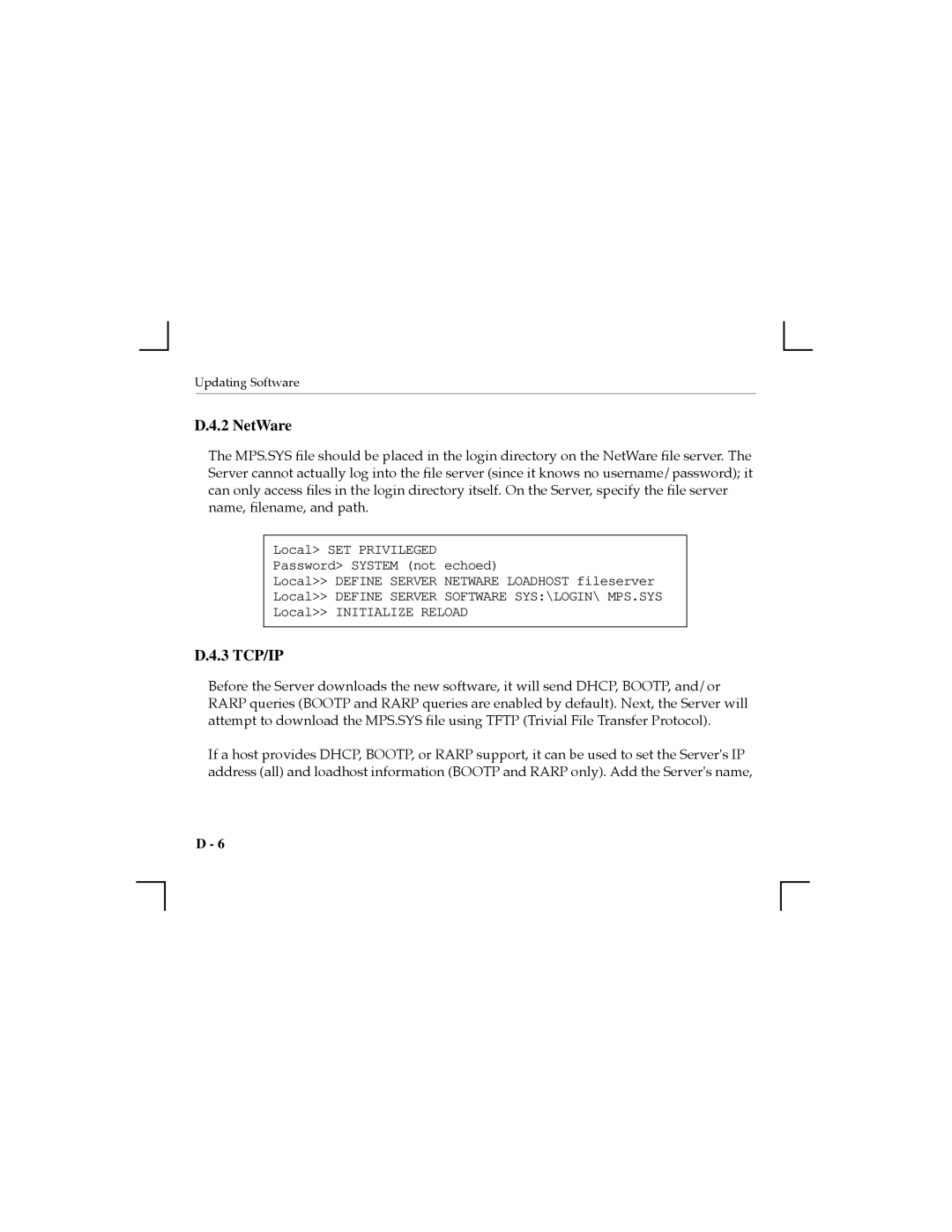 Nikon MPS100, MPS1-T, MPS1-2 manual NetWare, 3 TCP/IP 