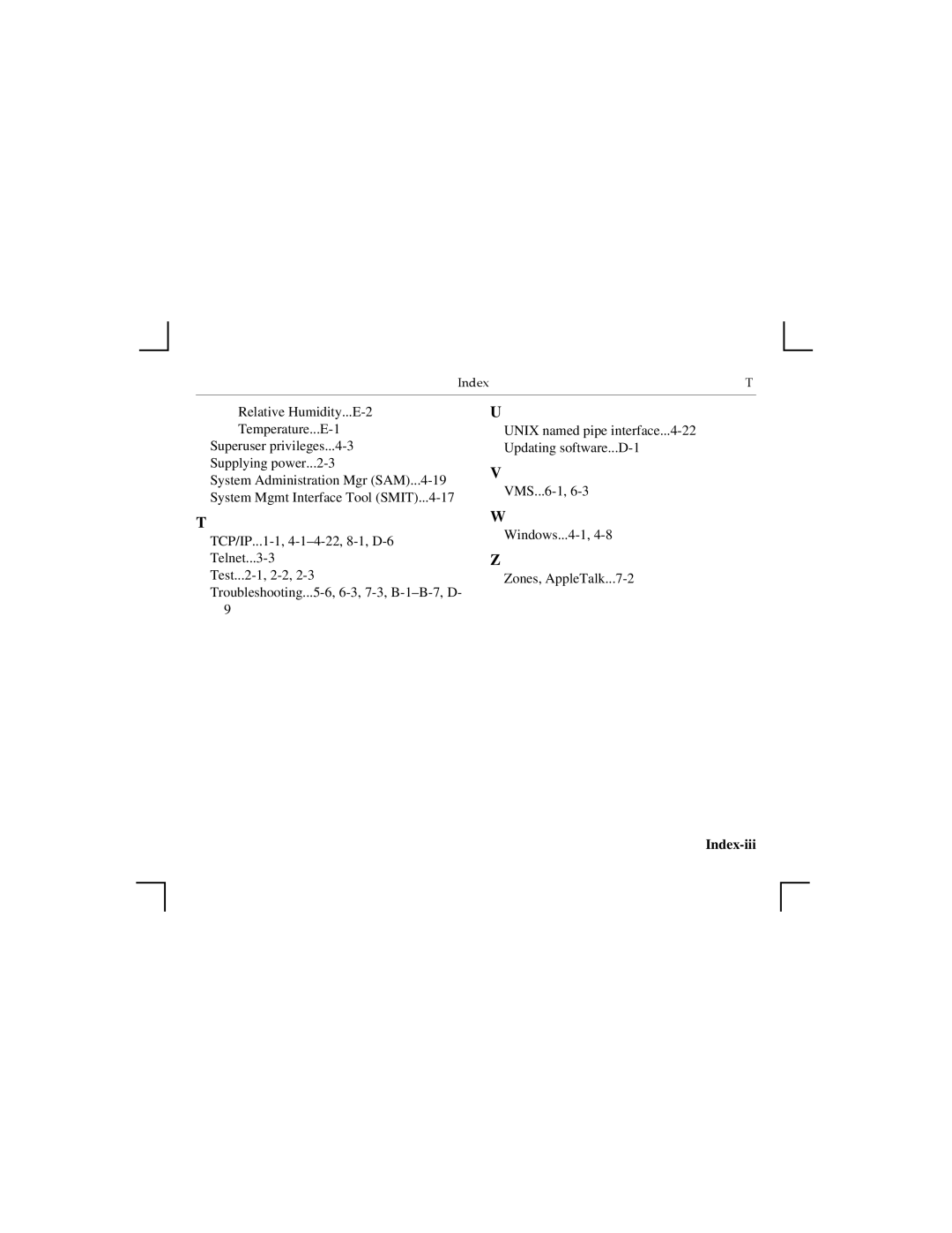 Nikon MPS1-T, MPS1-2, MPS100 manual Index-iii 