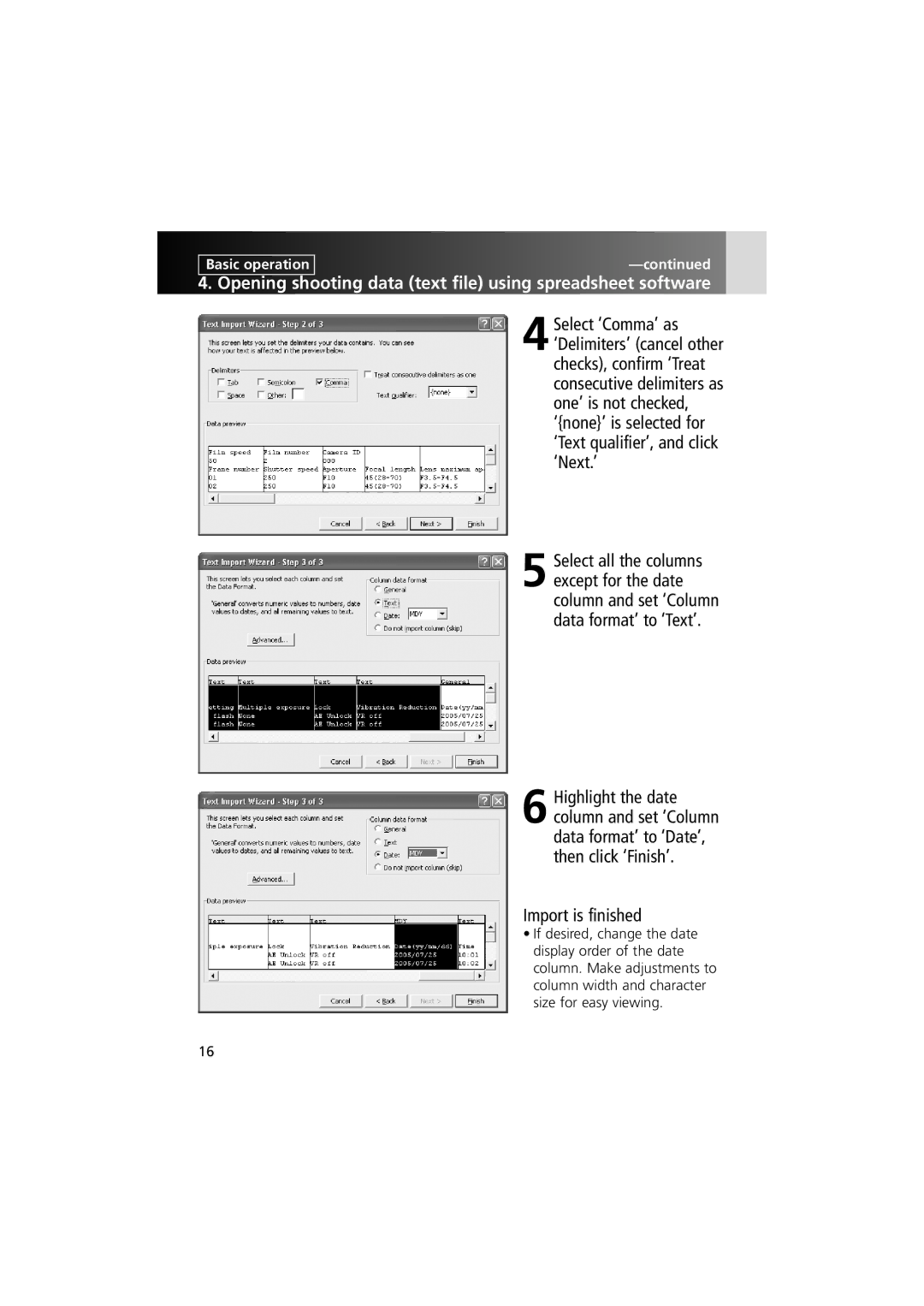 Nikon MV-1 instruction manual Import is finished 