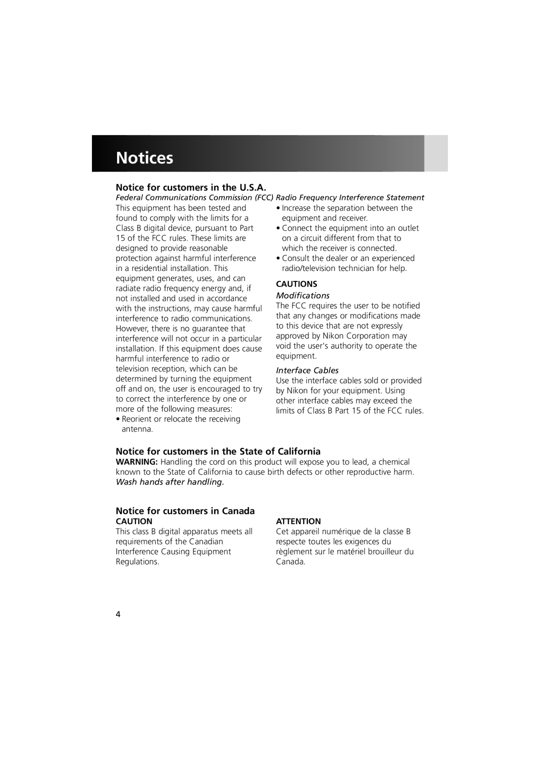 Nikon MV-1 instruction manual Modifications 