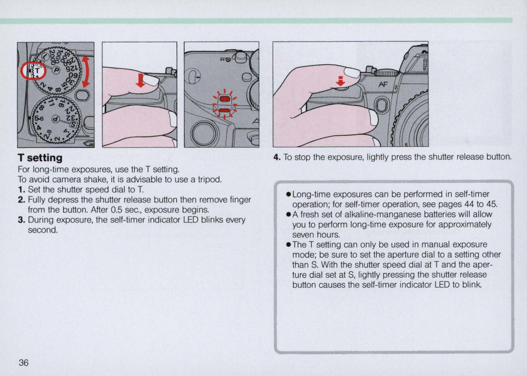 Nikon N5005 instruction manual Tsetting 