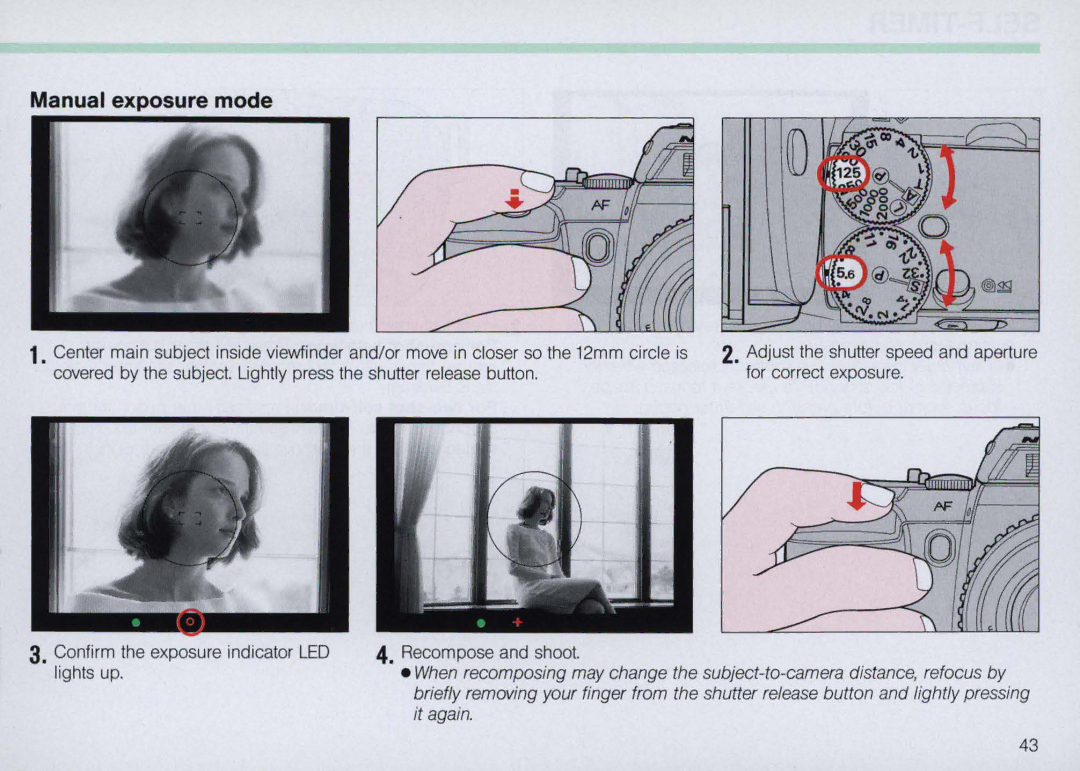 Nikon N5005 instruction manual Manual exposure mode 