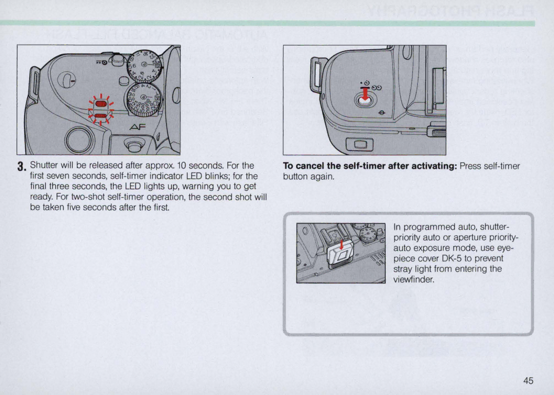 Nikon N5005 instruction manual To cancel the self-timer after activating Press self-timer 