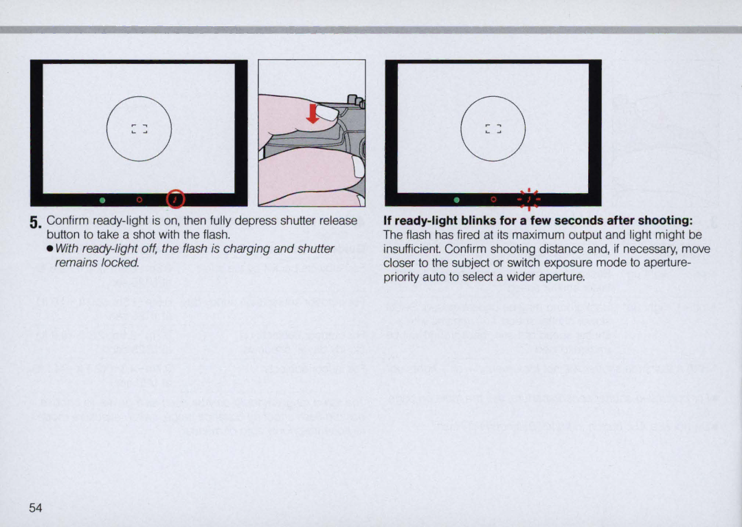 Nikon N5005 instruction manual If ready-light blinks for a few seconds after shooting 