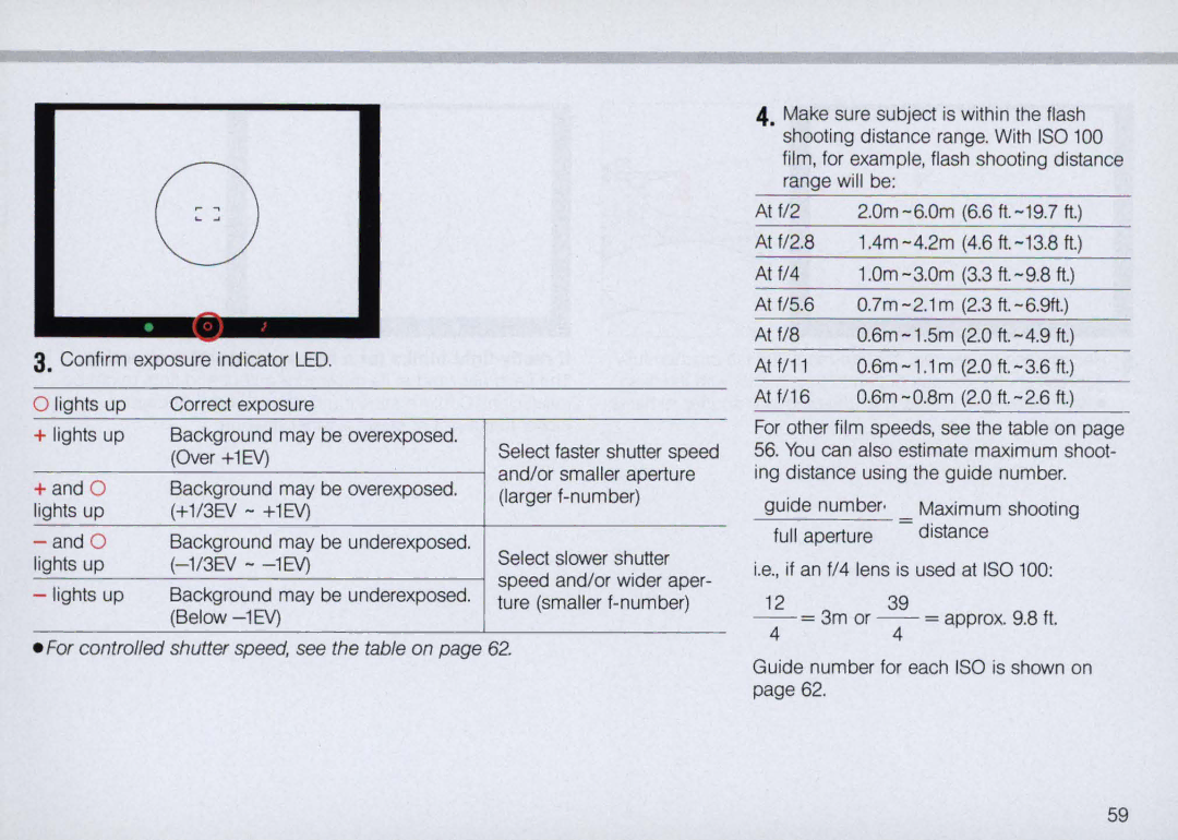 Nikon N5005 instruction manual For controlled shutter speed, see the table on 