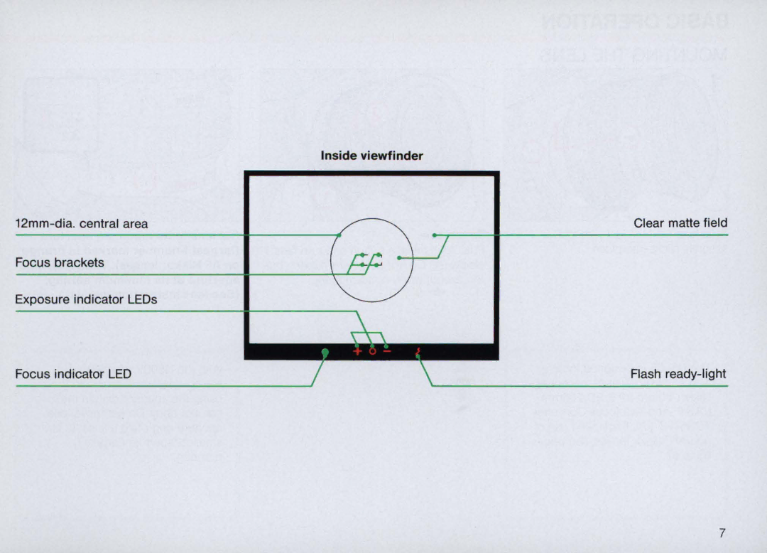 Nikon N5005 instruction manual Inside viewfinder 