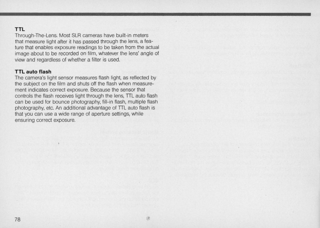 Nikon N5005 instruction manual Ttl, TTL auto flash 