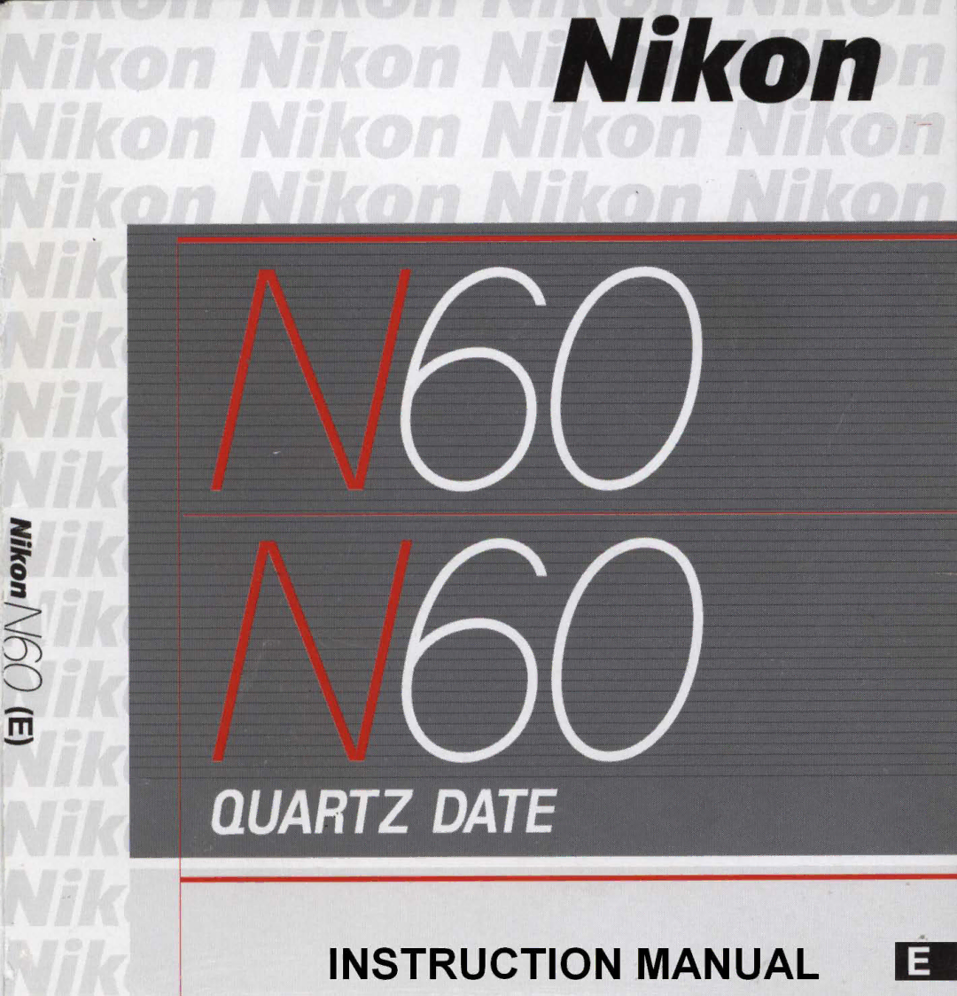 Nikon N60 instruction manual Nikon 