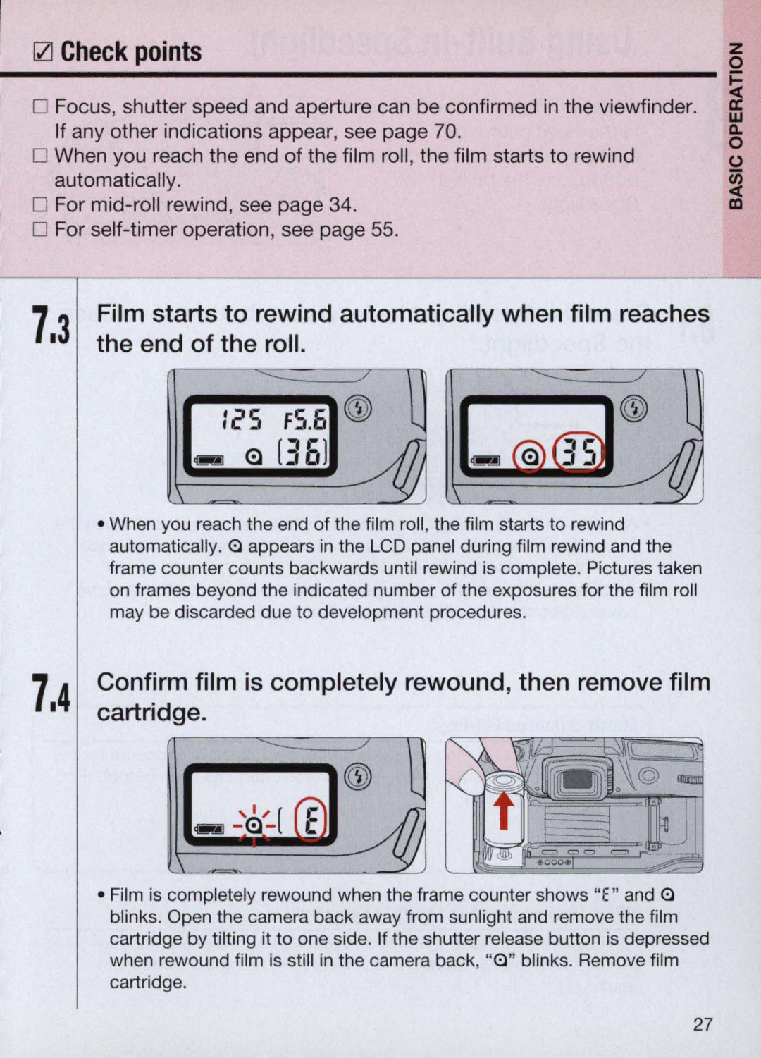 Nikon N60 instruction manual IZl Check points, IeS FS.D @ 