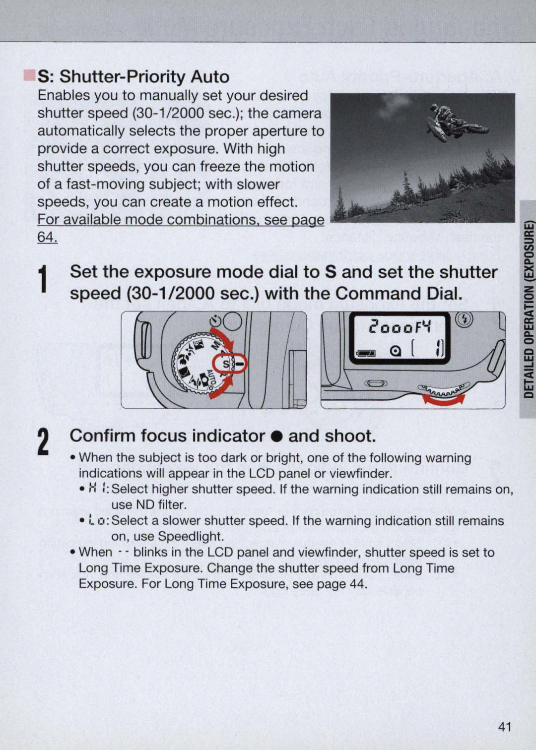 Nikon N60 instruction manual Shutter-Priority Auto 