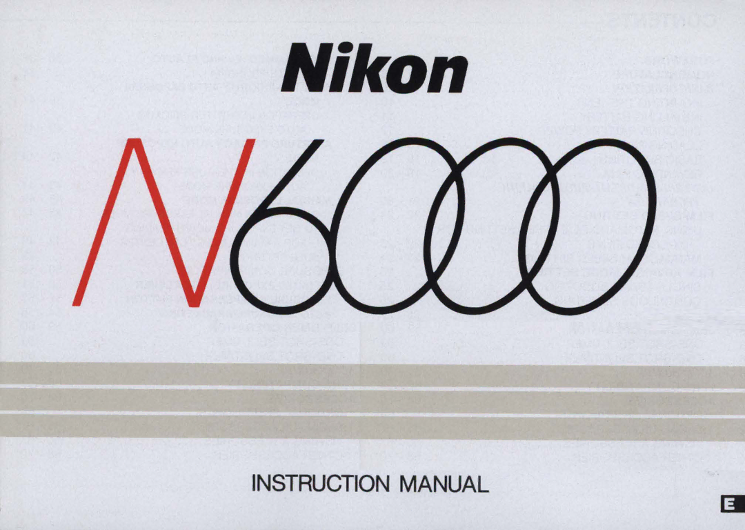 Nikon N6000 instruction manual Nikon 