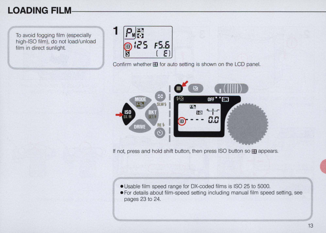 Nikon N6000 instruction manual rn 25 F5.b, Loading Film, nr-J, 1 II~ 