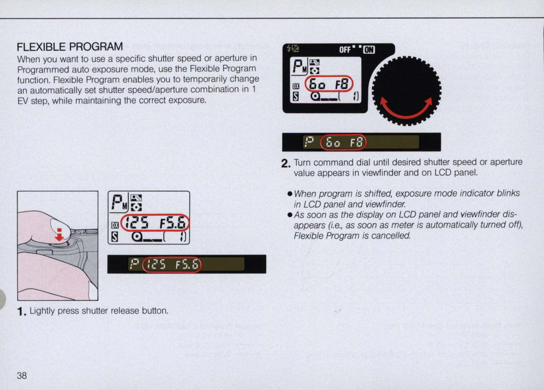 Nikon N6000 instruction manual Flexible Program 