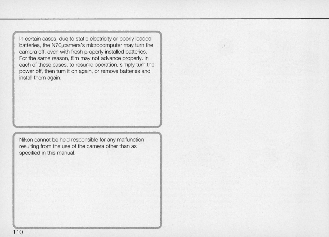 Nikon N70 instruction manual 110 