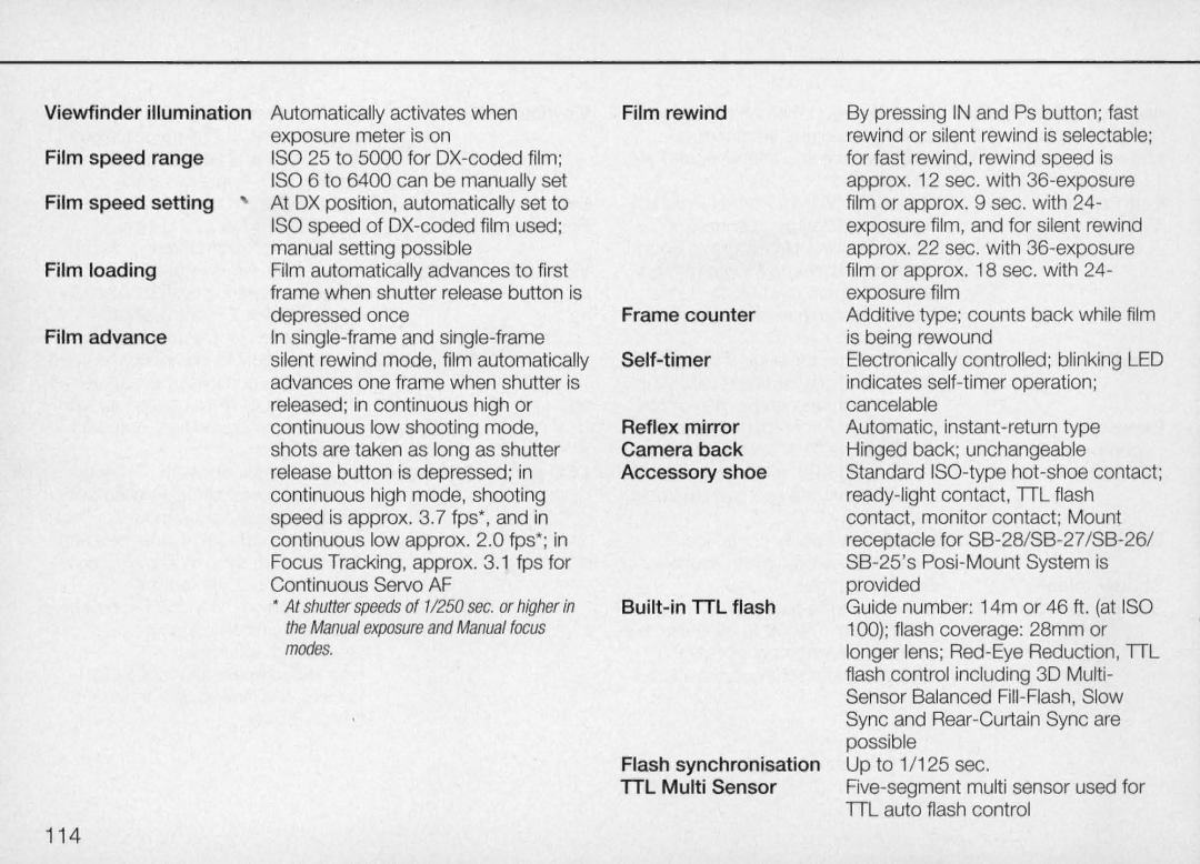 Nikon N70 instruction manual Modes 